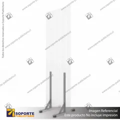 BIOMBO SEPARADOR AMBIENTES PA 10 MM SIN MARCO 70*200 CMS COLOR OPAL CON TOPES REGULABLES