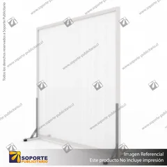 BIOMBO SEPARADOR AMBIENTES PA 6 MM CON MARCO PVC 105*200 CMS TRANSPARENTE CON TOPES REGULABLES