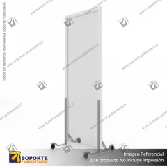 BIOMBO SEPARADOR AMBIENTES PA 6 MM CON MARCO PVC 70*200 CMS TRANSPARENTE CON RUEDAS