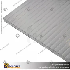 POLICARBONATO ALVEOLAR GRIS METALIZADO 4 MM - 2.10 X 2.95 MT