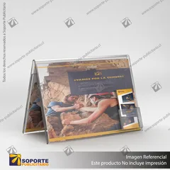 PORTA FOLLETO EN PORTA GRAFICA ACRILICO A3 (29.7*42 CMS) FORMATO A HORIZONTAL 2.5 MM