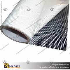 VINILO ADHESIVO BLANCO PERFORADO 140 MICRAS 1.27*50 MTS (WINDOWS VISION)