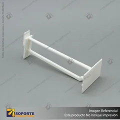 GANCHERA ABS BLANCA DOBLE CON PORTAPRECIO 6 TW6