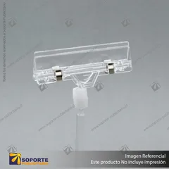 SOSTENEDOR GRAFICA PINZA ACRILICA 16 CM.