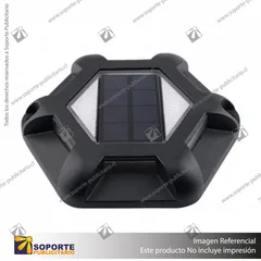 LAMPARA SOLAR S14 2W PISO TIERRA CON PANEL INTEGRADO BLANCO NEUTRO CUERPO NEGRO