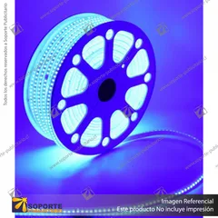 ROLLO 50 METROS CINTA LED 220V AZUL 120 LED/MT