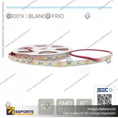 CINTA LED 14.4W 12V 60L FRIO (ROLLO 5 MTS)