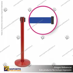 PACK 10 SEPARADORES DE FILA CORPORATIVOS ROJOS CINTA AZUL LOGO EN BLANCO