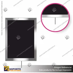 PORTA GRAFICA PARA SEPARADOR EMPERADOR Y/O CORONA VERTICAL CROMADA