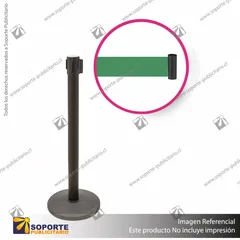 SEPARADOR DE FILAS NEGRO CON CINTA VERDE