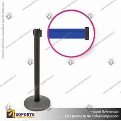 SEPARADOR DE FILAS NEGRO CON CINTA AZUL