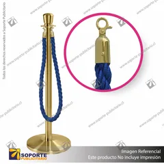 SEPARADOR DE FILAS CORONA DORADA CON CORDON AZUL