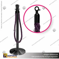 SEPARADOR DE FILAS CORONA NEGRA CON CORDON MORADO