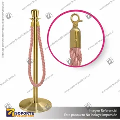 SEPARADOR DE FILAS CORONA DORADA CON CORDON ROSADO