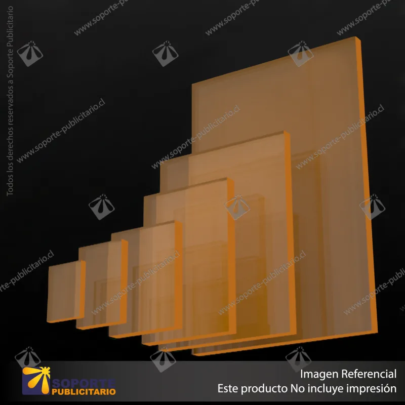 ACRILICO FLUORESCENTE ORANGE CLEAR NOVO 3MM - 400X600 - 110965468 - FLUORESCENTE ORANGE 400X600X3MM