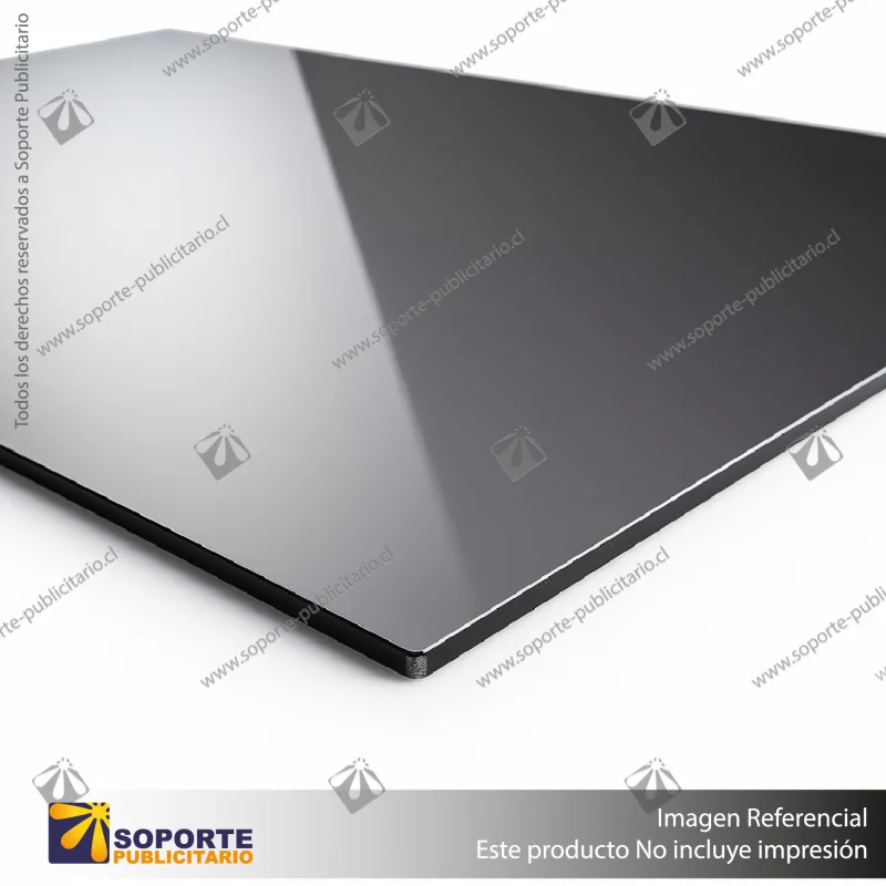ALUMINIO COMPUESTO EXTERIOR NEGRO 4 MM HPCBOND PVDF - 1.50 X 5 MT