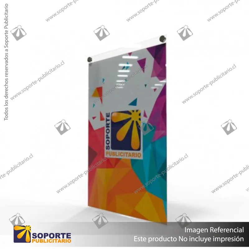 PORTA GRAFICA ACRILICO A6 (10.5*14.8 CMS) FORMATO MURO VERTICAL 1.7 MM (C20)