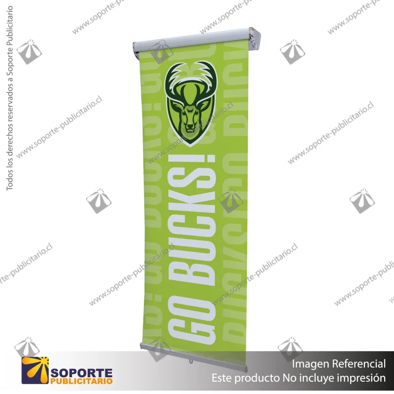 PORTA PENDON CORTINA ROLLER SOPORTE TECHO 85*200 CMS (C10)