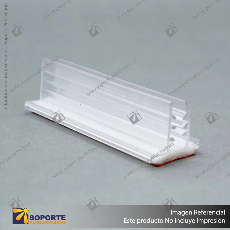 PORTA STOPPER CON ADHESIVO 75*20*25 MM ESPESOR GRAFICA 3-5 MM