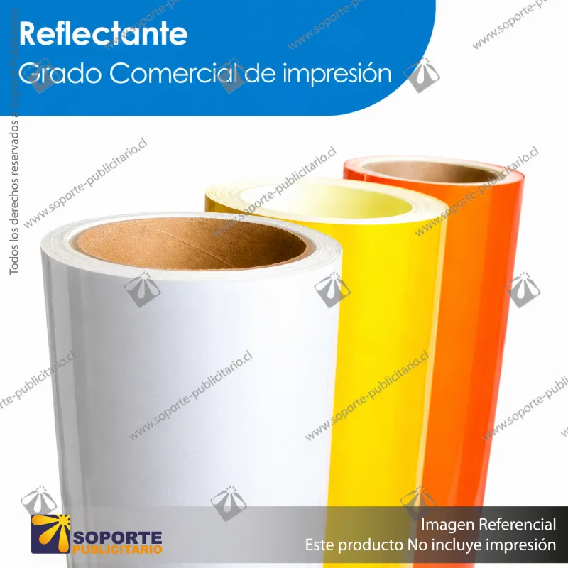 REFLECTANTE GRADO COMERCIAL DE IMPRESION - BLANCO REFLECTANTE - 62 CMS - ROLLO 45.7 MTS