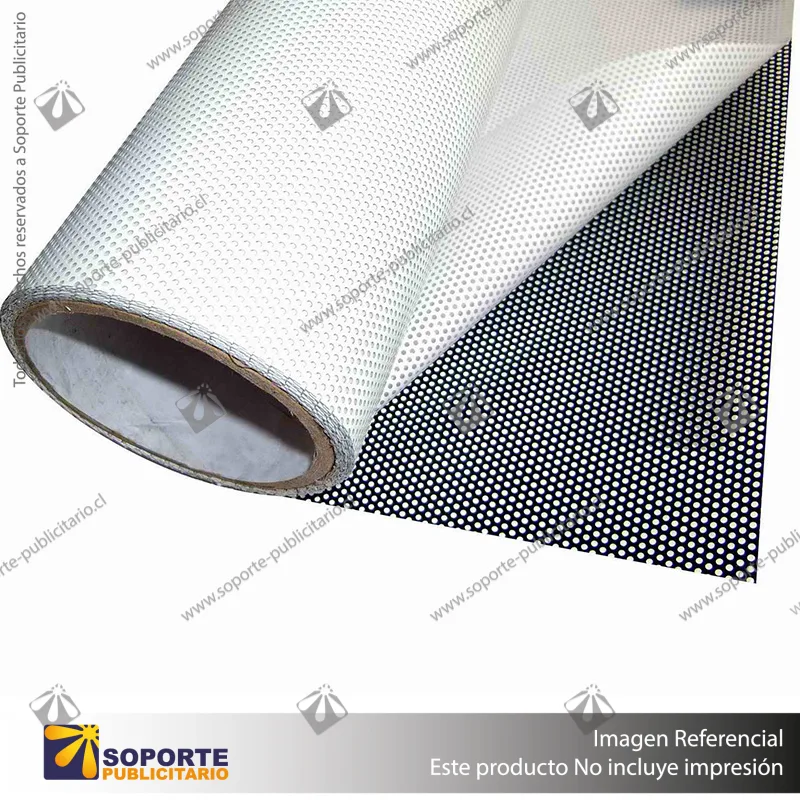 VINILO ADHESIVO BLANCO PERFORADO 140 MICRAS 1.37*50 MTS (WINDOWS VISION)