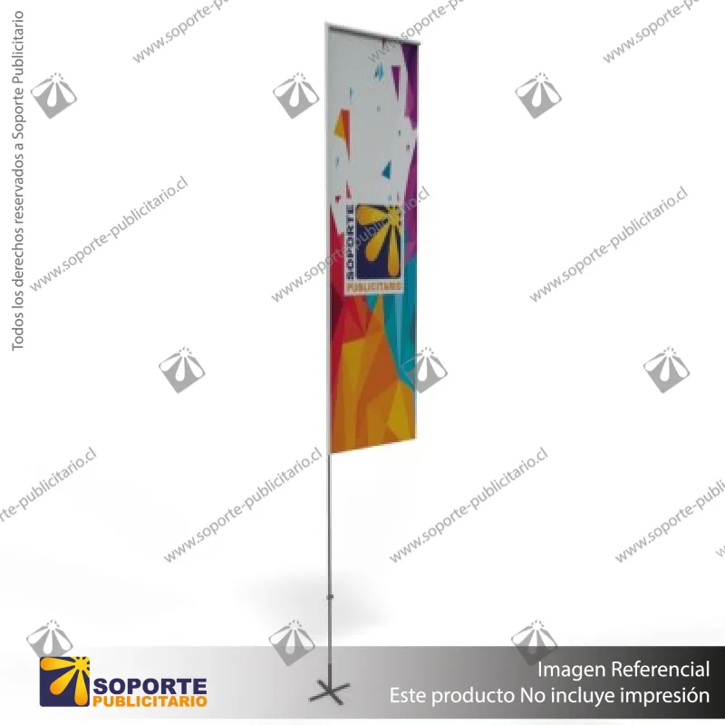 MASTIL RECTO ALUMINIO 420*90 CMS PARA BANDERA PUBLICITARIA
