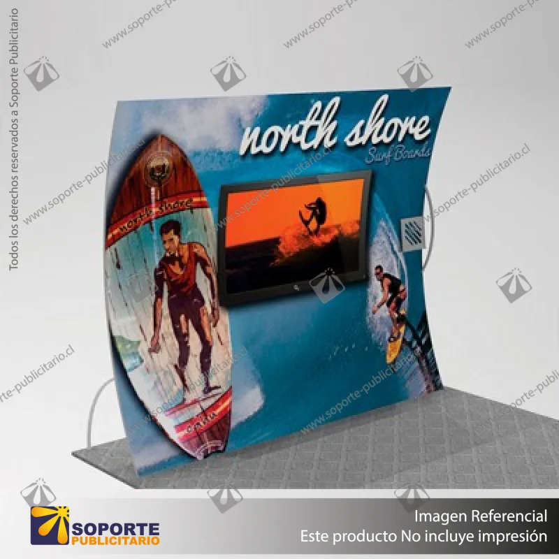 PANEL PUBLICITARIO TUBO TEXTIL CONCAVO 600*230 CMS
