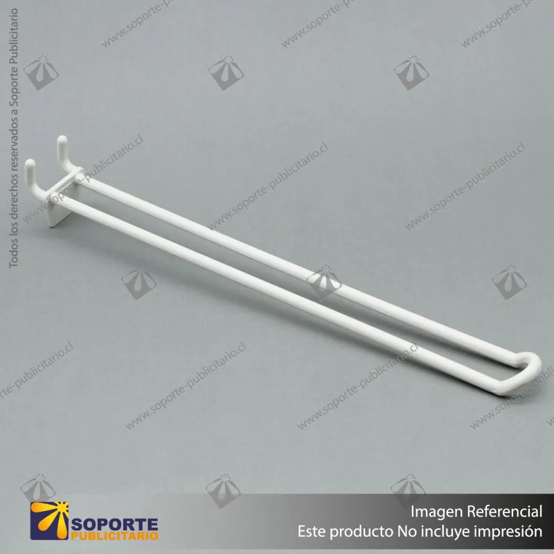 GANCHERA ABS BLANCA ESPIGA DOBLE PEG10