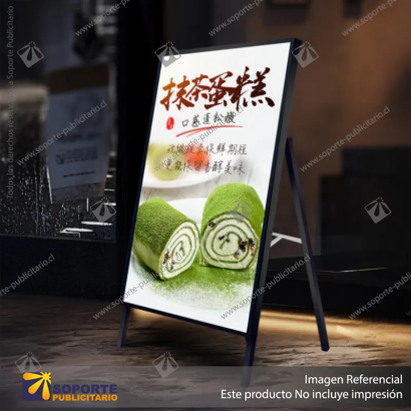PANEL MENU SLIM BOX PALOMA PUBLICITARIA 600X1200MM NEGRO 220V