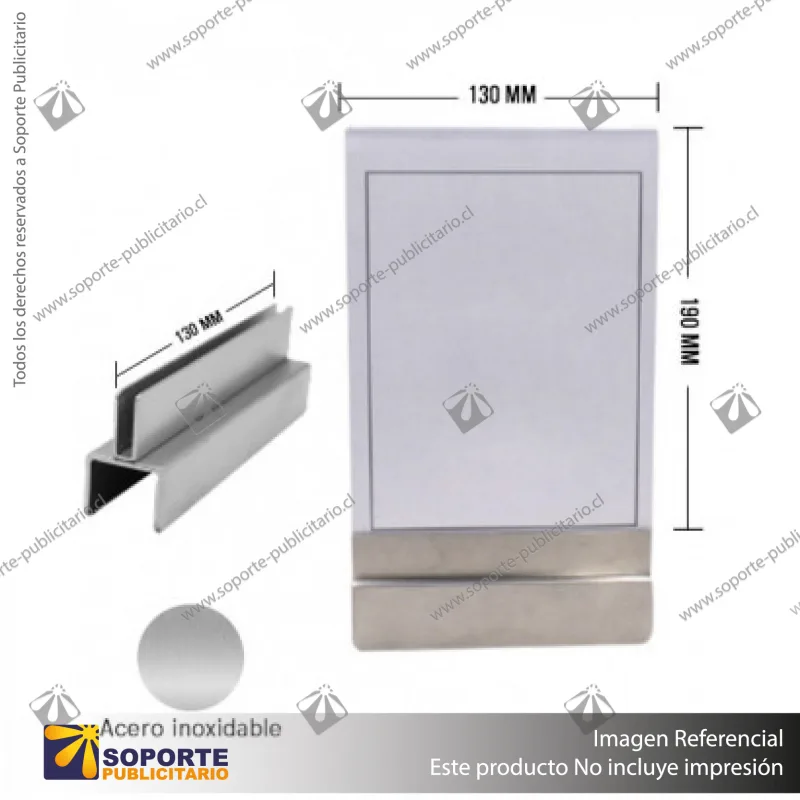 PORTA PRECIO INOXIDABLE A BARRA NACIONAL