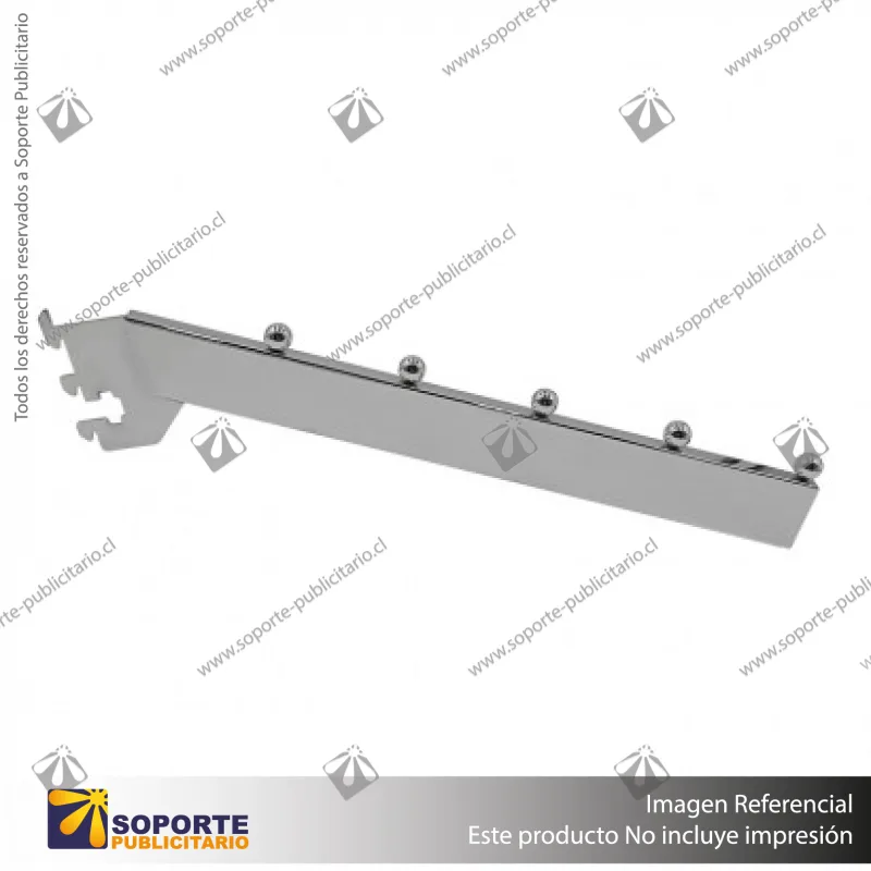 BRAZO A RIEL NOVA 35 CM CASCADA 5 BOLAS CROMADO