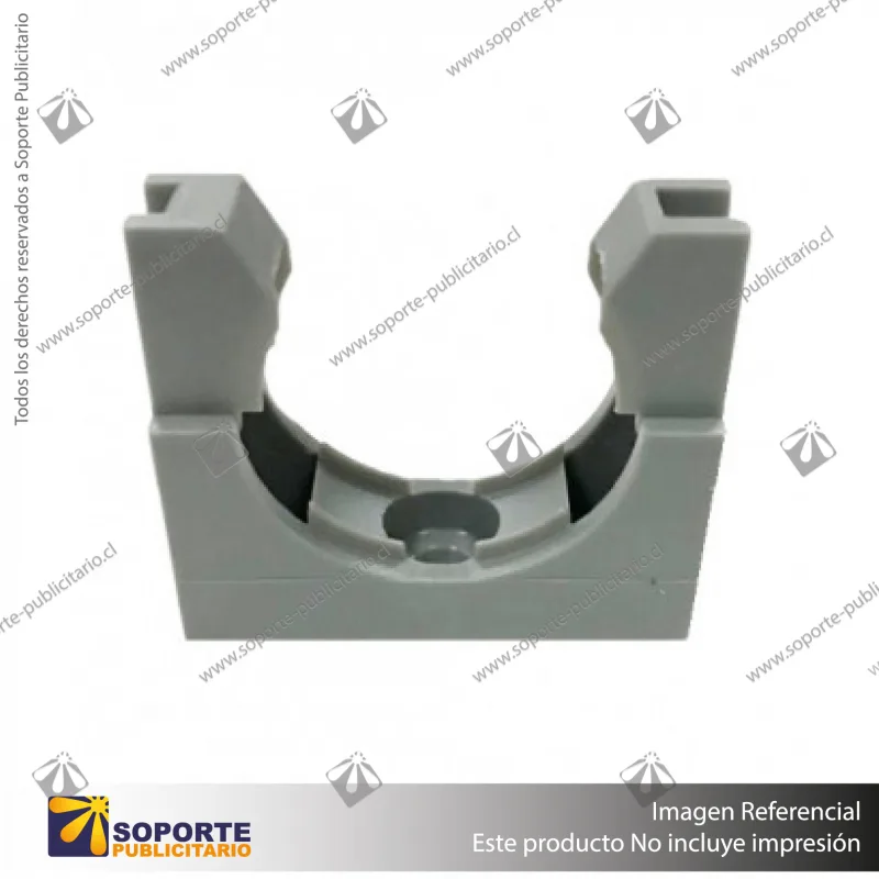 ABRAZADERA PARA TUBO GRIS 21 MM