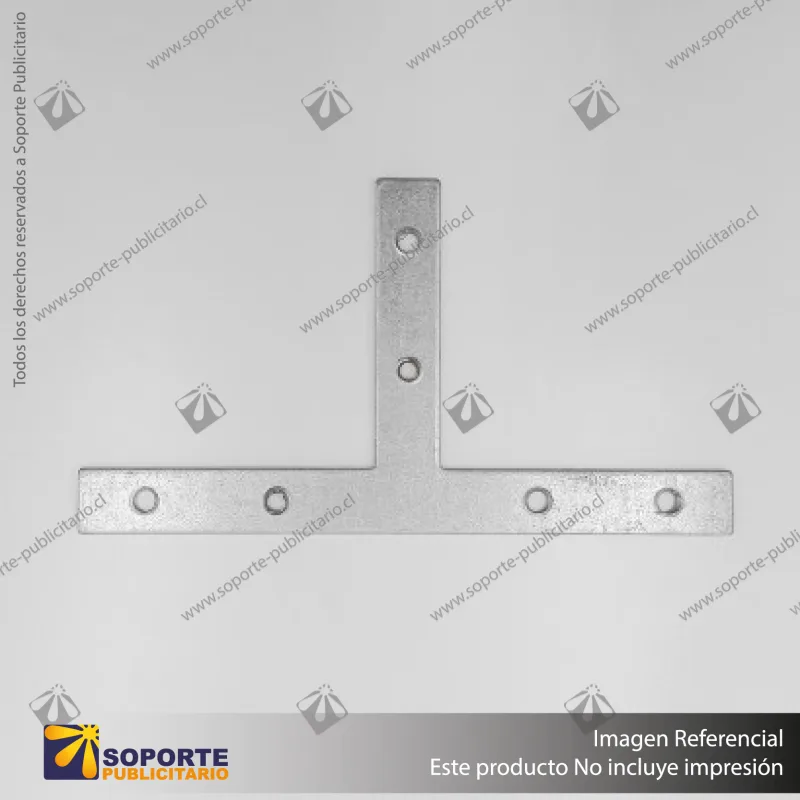 CONECTOR DE ALUMINIO PARA PERFILES ALP T CON TORNILLOS