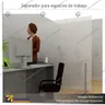 BIOMBO SEPARADOR AMBIENTES PA 10 MM SIN MARCO 105*200 CMS TRANSPARENTE CON TOPES REGULABLES, photo 1
