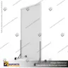 BIOMBO SEPARADOR AMBIENTES PA 6 MM CON MARCO PVC 105*200 CMS COLOR OPAL CON RUEDAS, photo 1