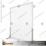 BIOMBO SEPARADOR AMBIENTES PA 6 MM CON MARCO PVC 105*200 CMS TRANSPARENTE CON TOPES REGULABLES, photo 1