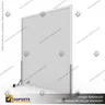 BIOMBO SEPARADOR AMBIENTES PA 6 MM CON MARCO PVC 210*200 CMS COLOR OPAL CON RUEDAS, photo 2