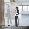 BIOMBO SEPARADOR AMBIENTES PA 6 MM CON MARCO PVC 210*200 CMS TRANSPARENTE CON RUEDAS, photo 1