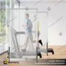 BIOMBO SEPARADOR AMBIENTES PA 6 MM CON MARCO PVC 70*200 CMS COLOR OPAL CON RUEDAS, photo 1
