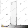 BIOMBO SEPARADOR AMBIENTES PA 6 MM CON MARCO PVC 70*200 CMS COLOR OPAL CON TOPES, photo 1