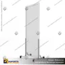 BIOMBO SEPARADOR AMBIENTES PA 6 MM CON MARCO PVC 70*200 CMS TRANSPARENTE CON RUEDAS, photo 1