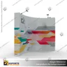 PANEL ARAÑA TEXTIL CURVO DOBLE GRAFICA 4 CUERPOS (280*230 CMS) + CARRO BASICO + FOCOS HALOGENO, photo 1