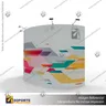 PANEL ARAÑA TEXTIL CURVO DOBLE GRAFICA 5 CUERPOS (350*230 CMS) + CARRO BASICO + FOCOS HALOGENO, photo 2
