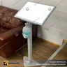 PEDESTAL SANITARIO METALICO BASE TRIANGULAR + CAJA DE LUZ MARCO CLIP FORMATO A3 (29.7*42 CMS), photo 3