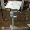 PEDESTAL SANITARIO METALICO BASE TRIANGULAR + CAJA DE LUZ MARCO CLIP FORMATO A4 (21*29.7 CMS), photo 4