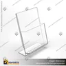 TARJETERO EN PORTA GRAFICA ACRILICO A6 (10.5*14.8 CMS) FORMATO L VERTICAL 1.5 MM, photo 2