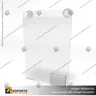 PORTA GRAFICA ACRILICO CON PORTA FOLLETO A3 (29.7*42 CMS) MURO VERTICAL 2 MM + VENTOSAS, photo 2