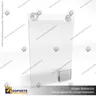 PORTA GRAFICA ACRILICO CON PORTA FOLLETO A3 (29.7*42 CMS) MURO VERTICAL 2 MM + VENTOSAS, photo 3