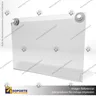 PORTA GRAFICA ACRILICO CON TARJETERO A3 (29.7*42 CMS) MURO HORIZONTAL 2 MM + VENTOSAS, photo 2