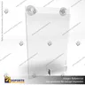 PORTA GRAFICA ACRILICO CON TARJETERO A4 (21*29.7 CMS) MURO VERTICAL 2 MM + VENTOSAS, photo 2